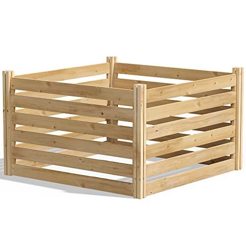 Greenes Fence Cedar Wood Composter, 23.25 Cu Ft / 173.92 Gallons - Made in Usa With North American Cedar