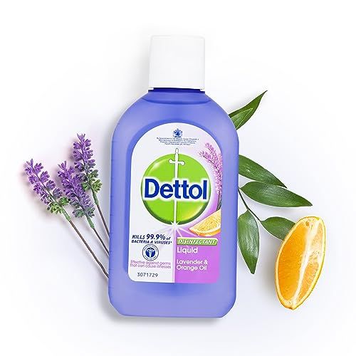 Dettol, Disinfectant Liquid, Lavender and Orange Oil, 500ml, Multipurpose, Non-Bleach Formula, Kills 99.9 Percent of Bacteria