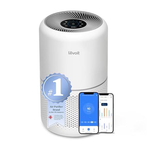 Levoit Smart Hepa Air Purifier for Bedroom Home 108 M&amp;sup2;, Cadr 258 M&amp;sup3;/h, Laser Air Quality Sensor With Auto Sleep Mode, Alexa &amp;amp; App Control, Remove 99.97% Pollen/dust/odour, Core 300s