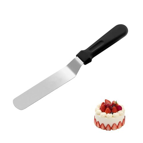 Palette Knife, 27 Cm Angled Stainless Steel Offset Spatula, Professional Cake Spatula Knife Baking, Multi-Purpose Thickened Icing Spatula, for Baking, Home, Bakery, Kitchen Pastry (black)