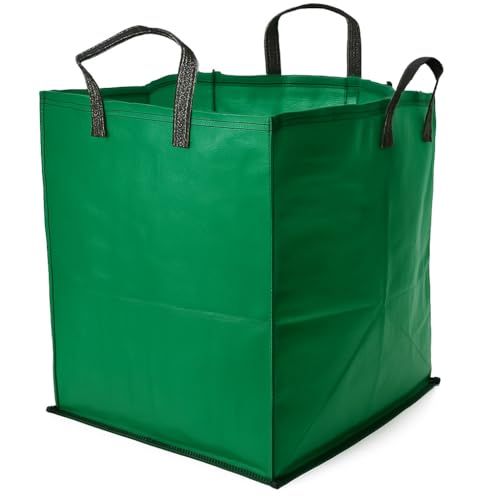 2x Heavy Duty Green Garden Waste Bags 120 Litre - 45cm X 45cm X 60cm- Green Garden Waste Sacks, Reusable