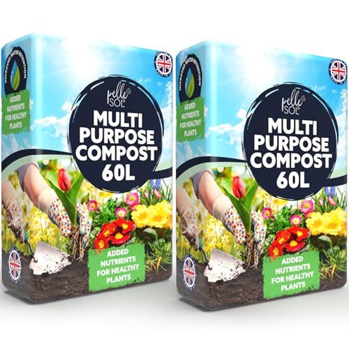 Pelle &amp;amp; Sol 120l Multi Purpose Compost - Compost for Outdoor Plants &amp;amp; Soil for Plants Indoors - Potting Soil for Pots Plants Outdoor - All Purpose Nutrient Rich Fertiliser, Houseplant Potting Mix