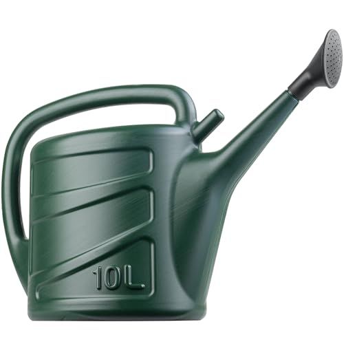 Hardys 10l Green Rose Watering Can - Outdoor &amp;amp; Indoor Watering Can With Detachable Sprinkler Rose Head, Long Spout Water Can for Houseplant &amp;amp; Garden Plants