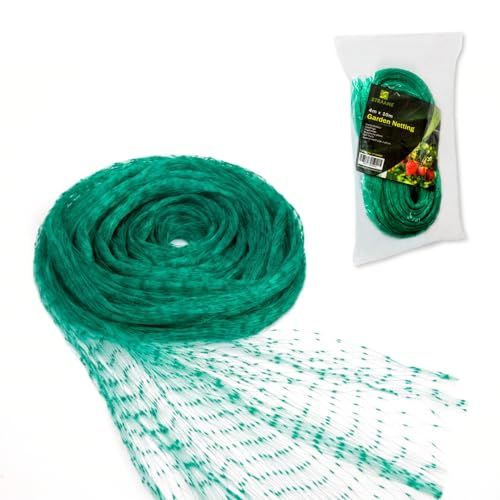 Straame Garden Netting 4m X 10m, Green Nylon Fine Garden Mesh, Gardening Anti Bird Netting for Vegetable Patch &amp;amp; Raised Beds, Allotment &amp;amp; Pond Net Cover, Plant Protection, Cat Deterrent, Uv Resistant