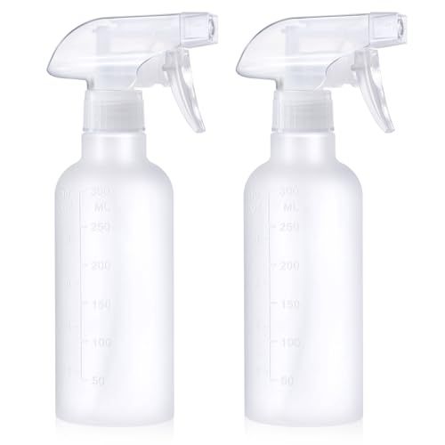 Vexplo Plastic Spray Bottles Small Spray Bottles for Hair Cleaning Plants Pet, Mist/stream Adjustable, Bpa-Free Water Mist Spray Bottle 300ml, 2 Pack
