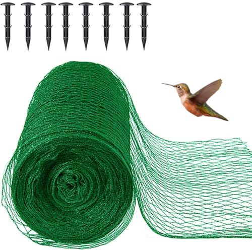 Garden Netting for Plants Fruit Veg Patch Grass Seeds, Pond Netting Cover, Plant Netting Protection Garden Mesh Fence, Anti Bird Netting Kit With Plastic Ground Pegs (4 * 5m)