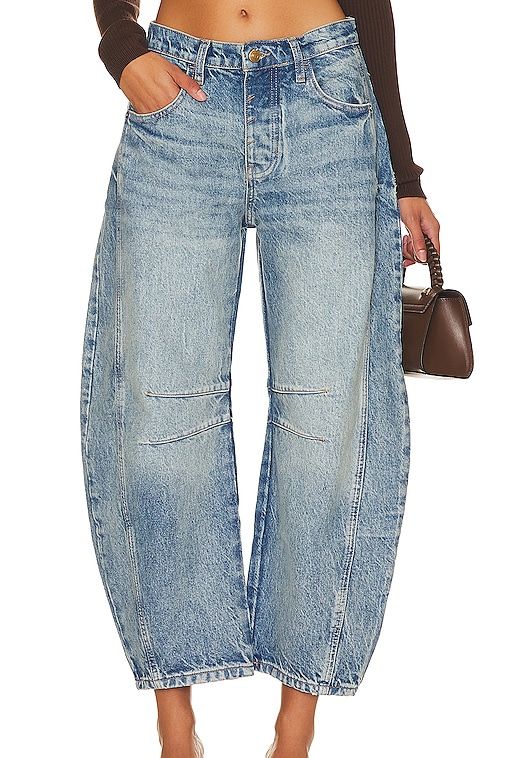 X We the Free Good Luck Mid Rise Barrel Jeans