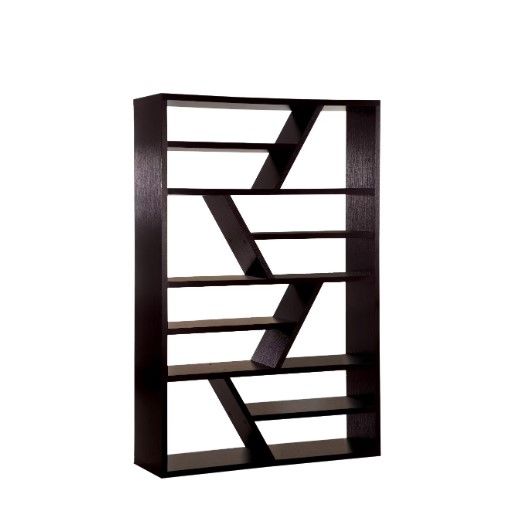 dark espresso brown wooden shelves