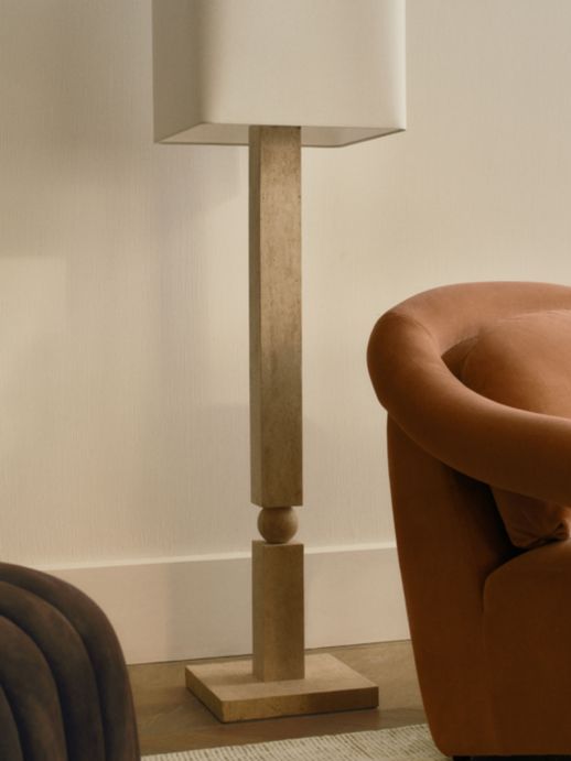 The Line Travertine 44.75" Floor Lamp With Fabric Shade by Venus Williams