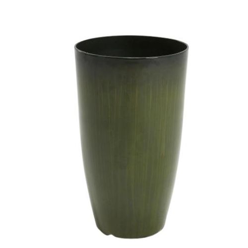 2 Green Glossy Planters