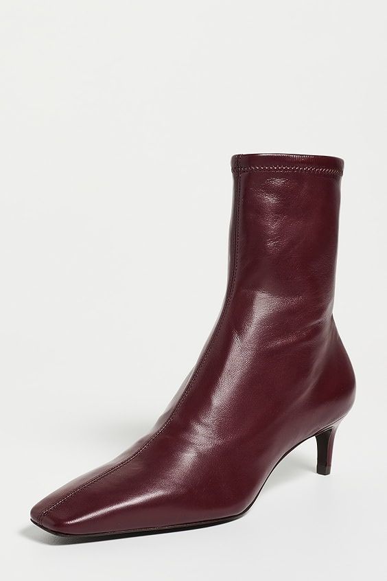 Remy Stretch Ankle Boots - Oxblood Stretch Leather