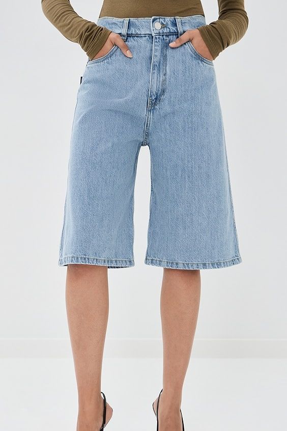 Bermuda Denim Shorts - Blue Light