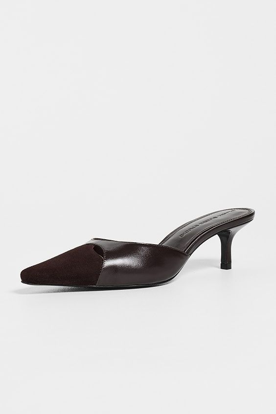 Rue 50 Heels - Hot Fudge Leather/suede