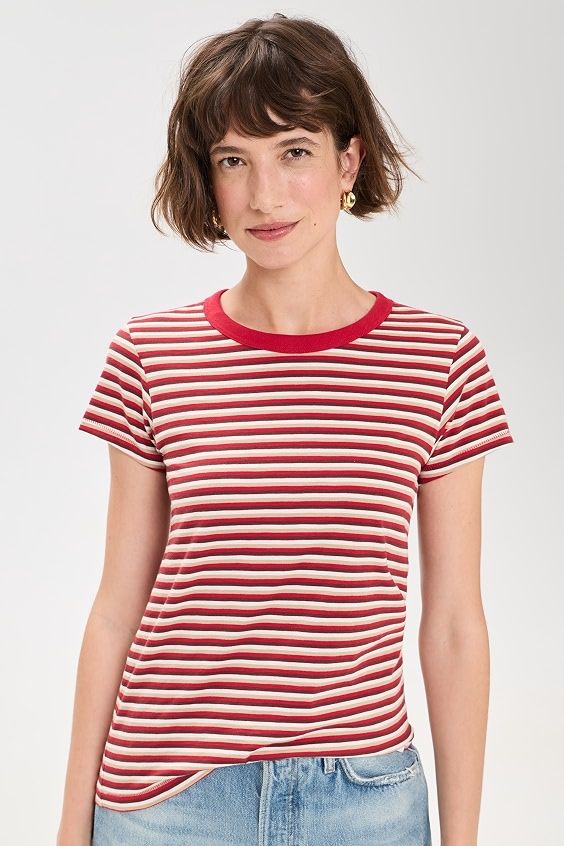 The Slub Striped Tee - Rdbgm
