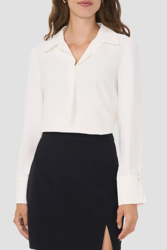Halogen , Split Cuff Button-Up Top
