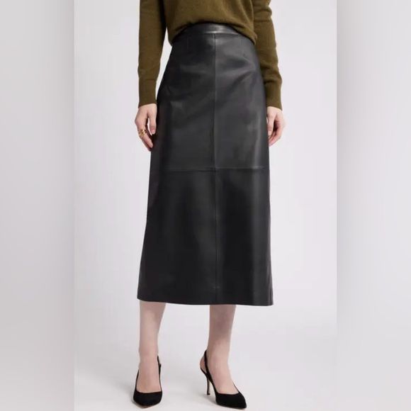 Vintage Emporio Armani Black Midi Skirt