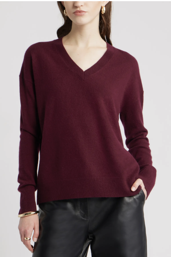 Nordstrom, V-Neck Cashmere Sweater (Was $149)