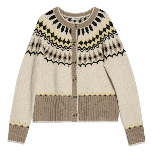 Albaray Fair Isle Yoke Cardigan