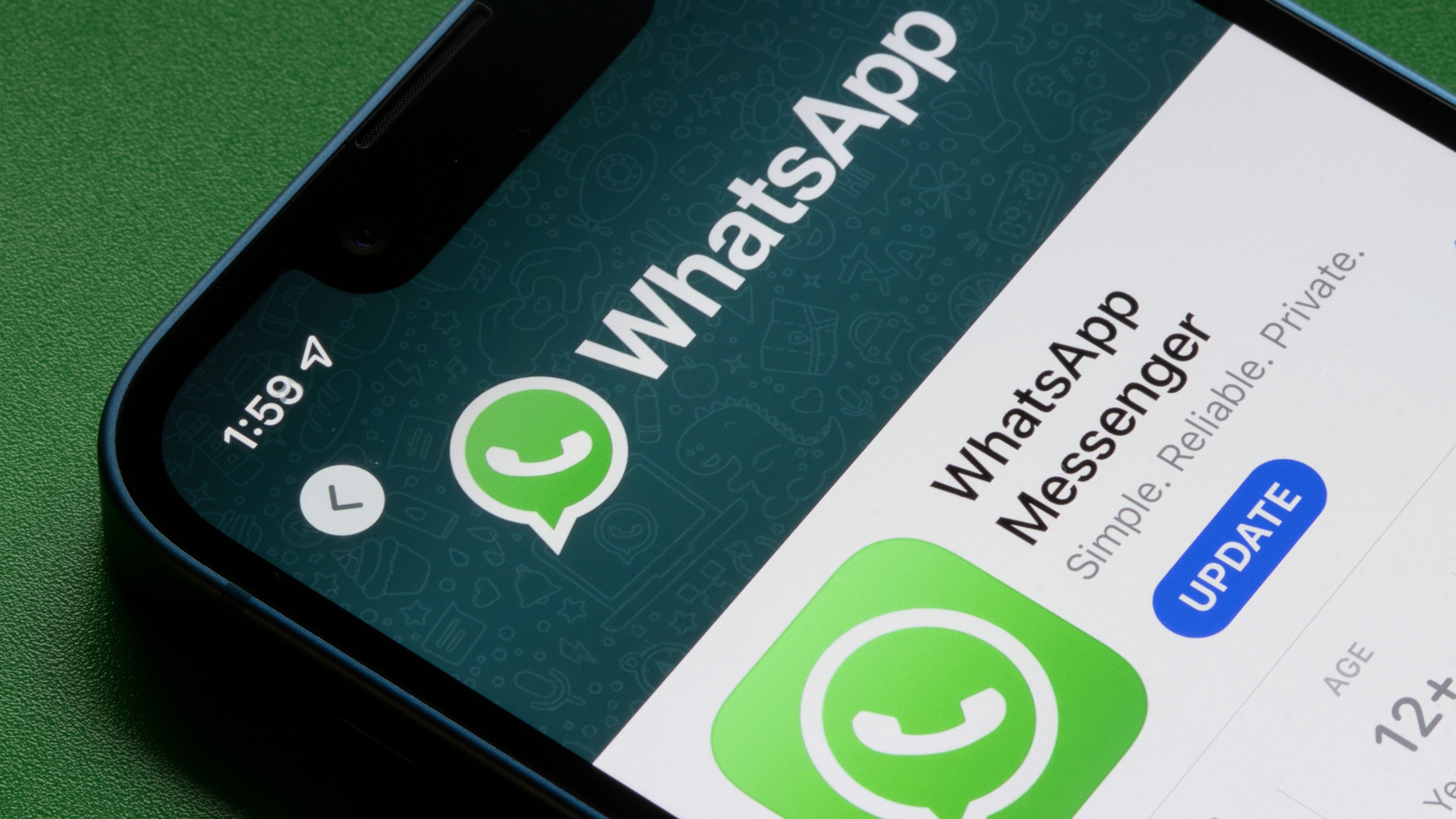 WhatsApp messaging interface
