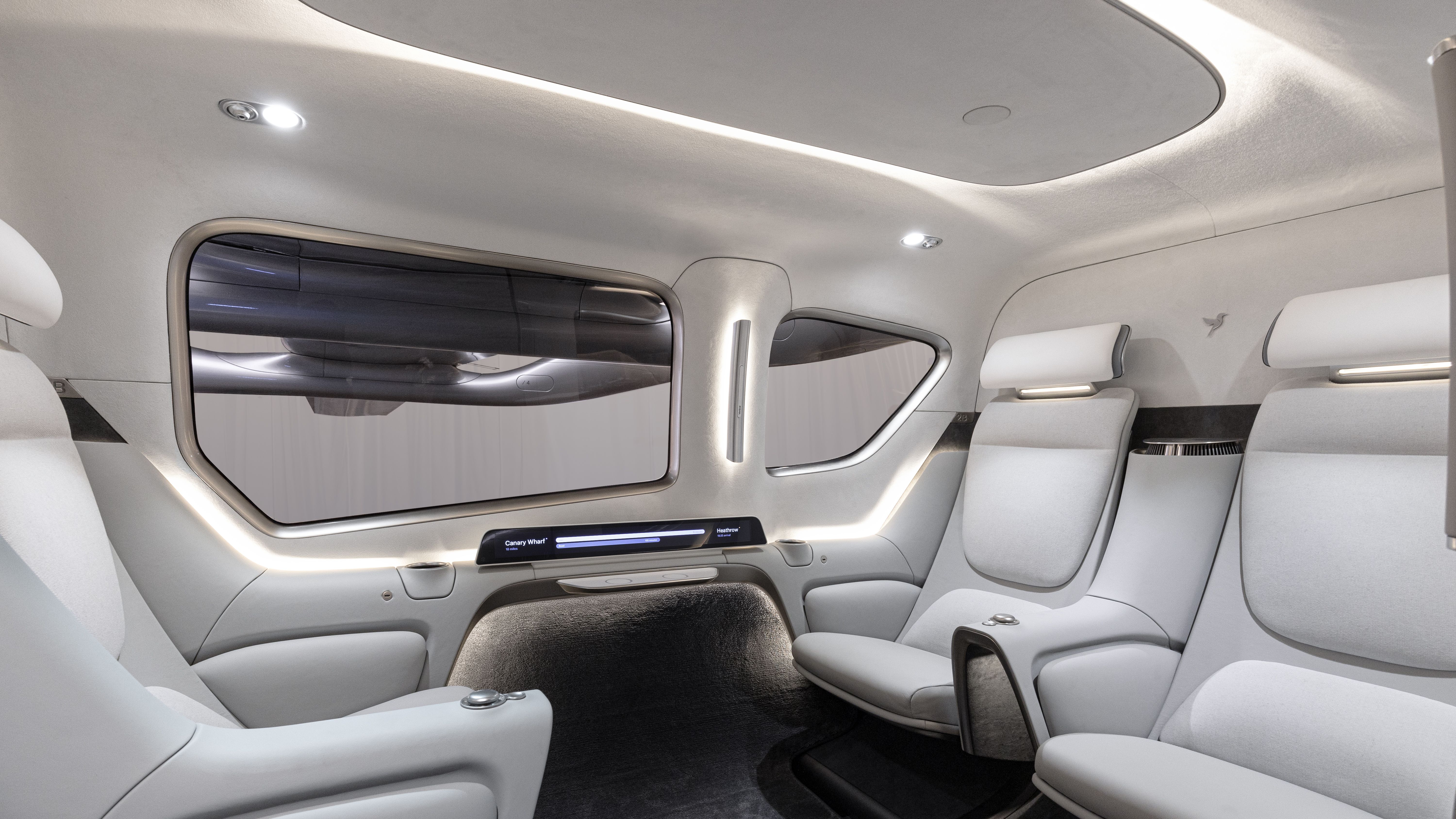 Passenger cabin of the Vertical Aerospace Valo air taxi