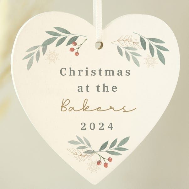 Dunelm Personalised Christmas Foliage Decoration