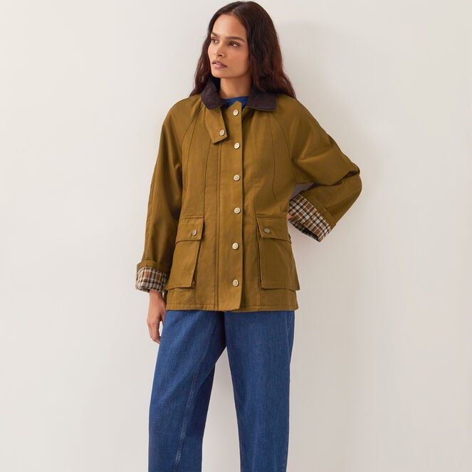 Rosie Corduroy Collar Barn Jacket Gold