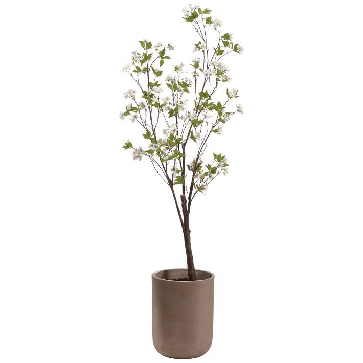 Faux Potted Blossom Tree W/ Planter