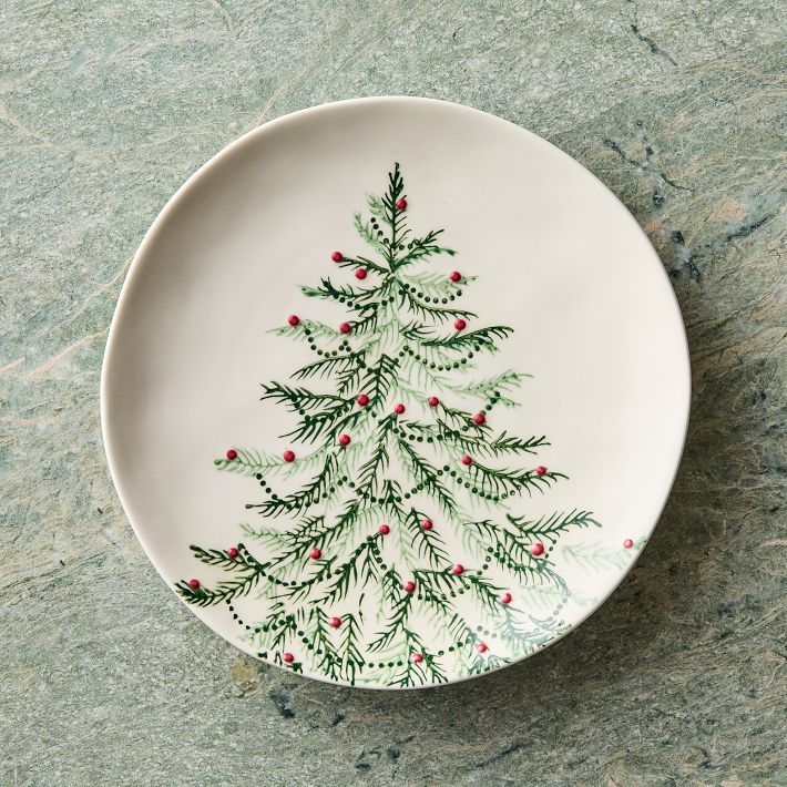 Tannenbaum Holly Stoneware Plate Sets