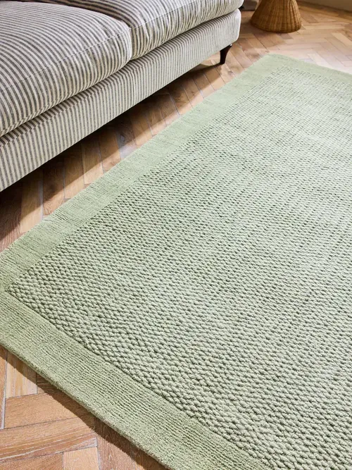 Green Sage Collection Luxe Florence Border Wool Rug