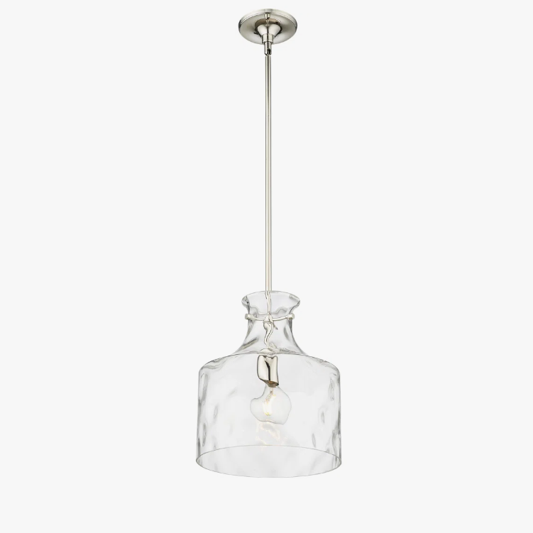 Wrought Studio&amp;trade; Maitreya 1 Light Pendant Light with Water Glass Shade