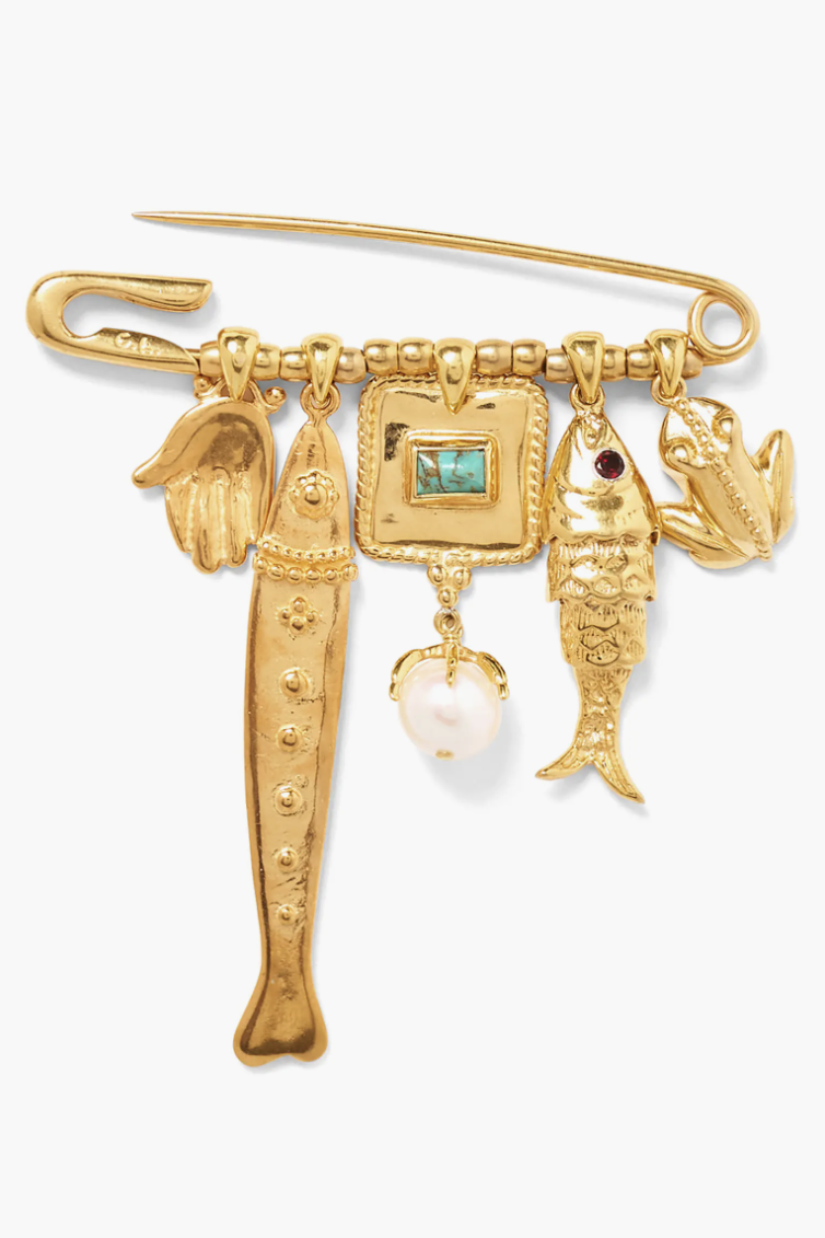 Chan Luu, Charm Safety Pin Brooch