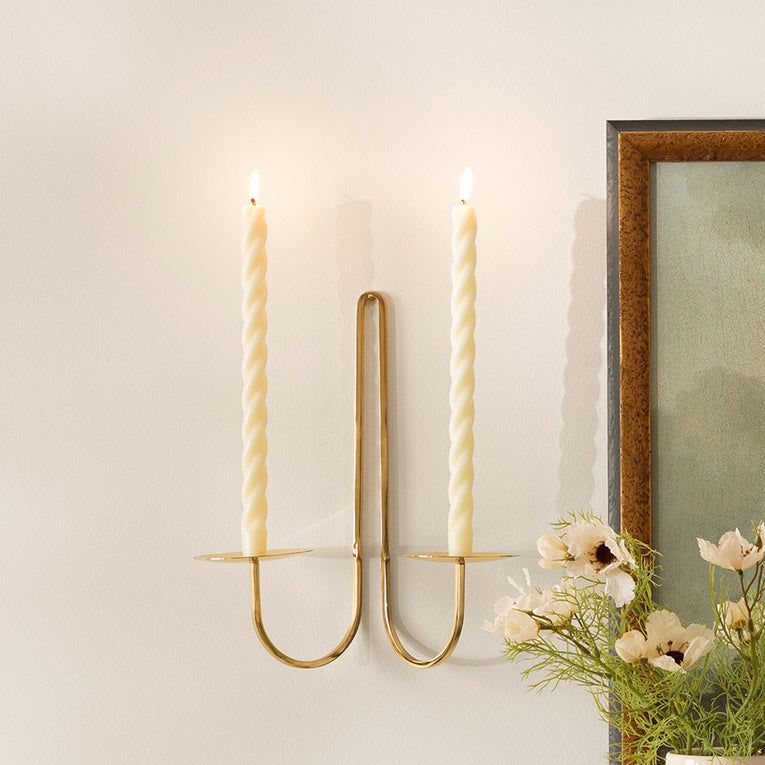 Brass Two Arm Candle Holder