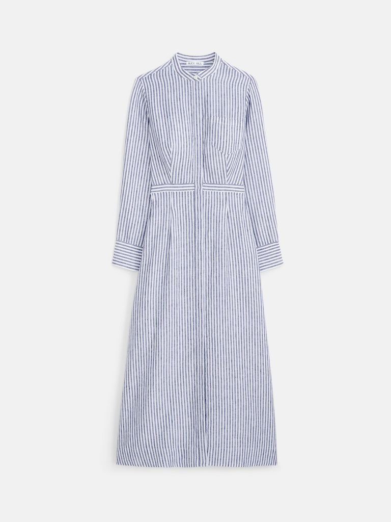 Isabella Striped Dress in Linen