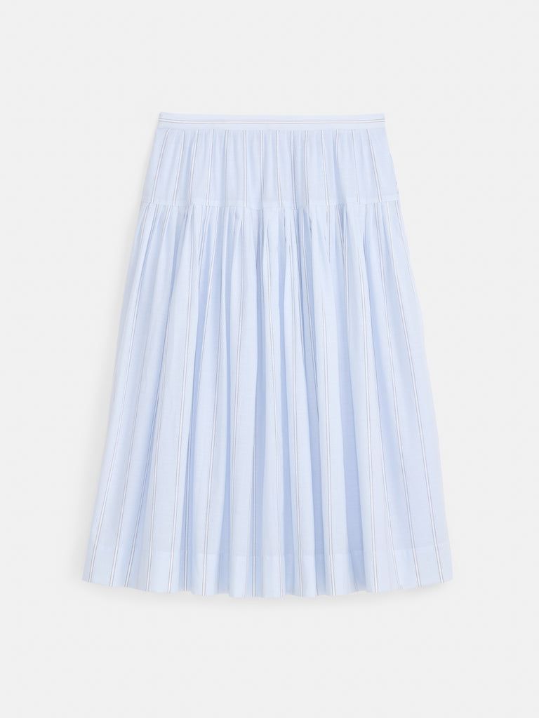 Hannah Striped Skirt in Cotton Voile