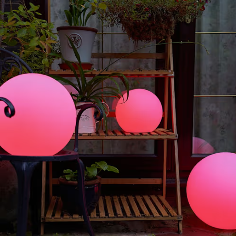 ValueLights, IP44 Large Rechargeable Colour Changing Orb Light