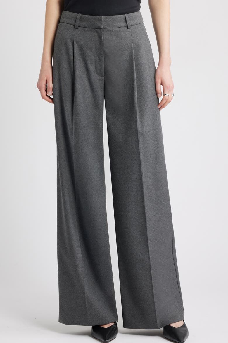 Heathered Wide Leg Pants