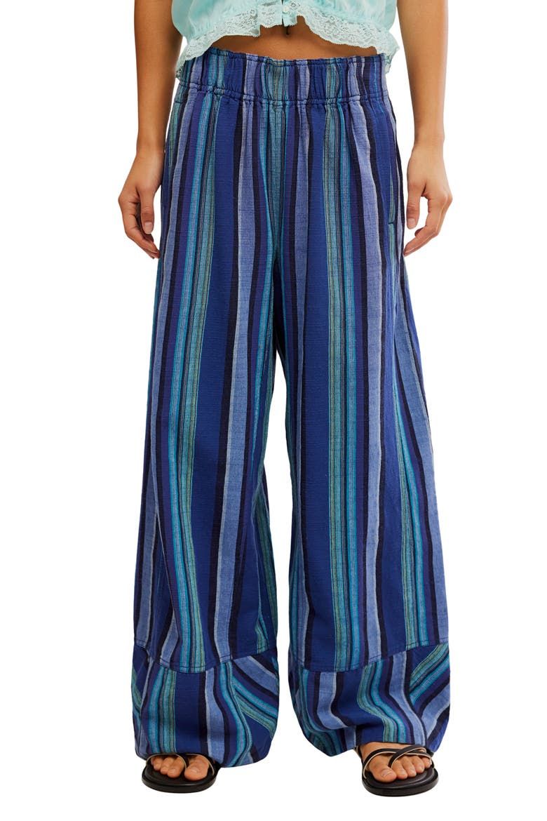 Days End Stripe Wide Leg Linen Pants