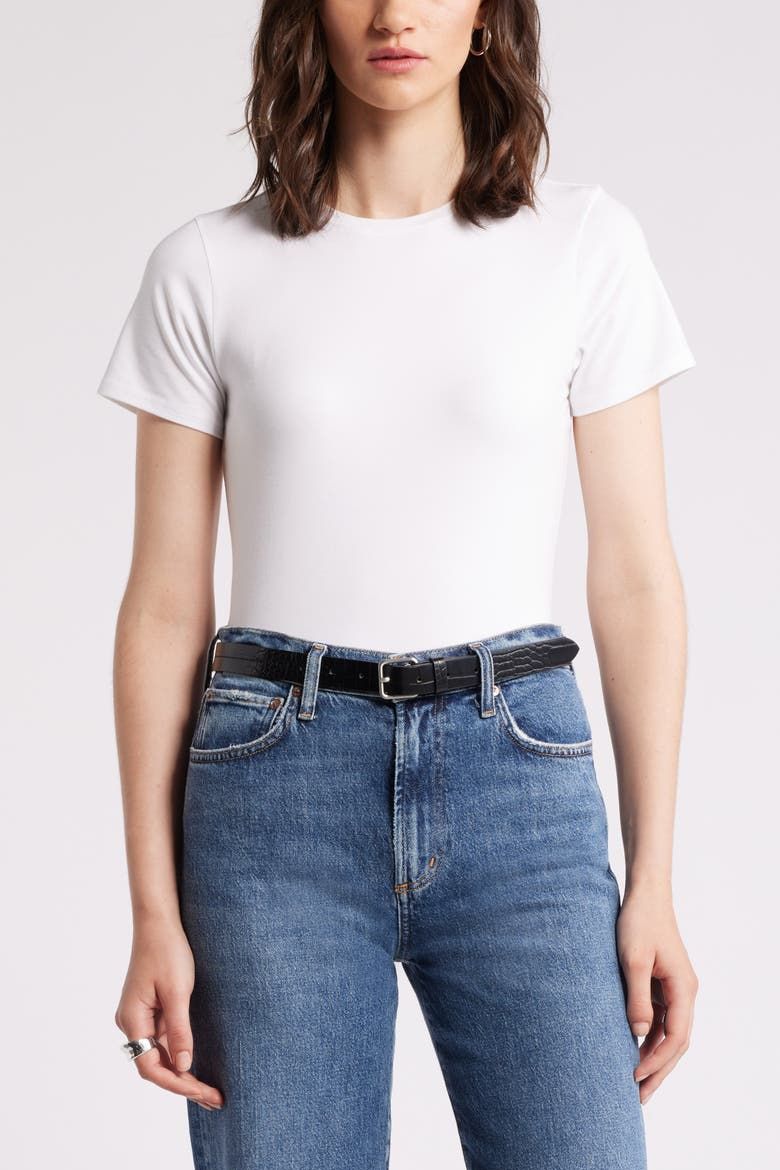 Pima Cotton Blend Crewneck T-Shirt