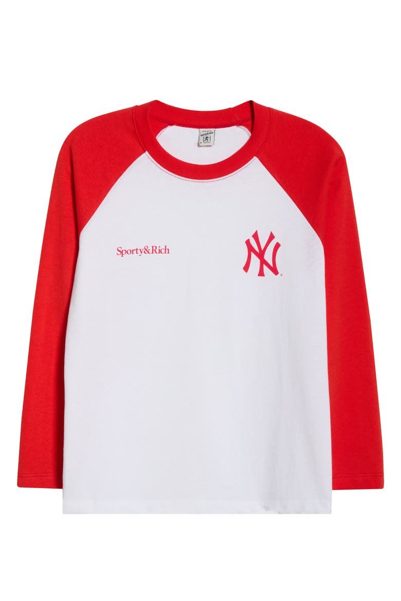 X Yankees Serif Cotton Baseball T-Shirt