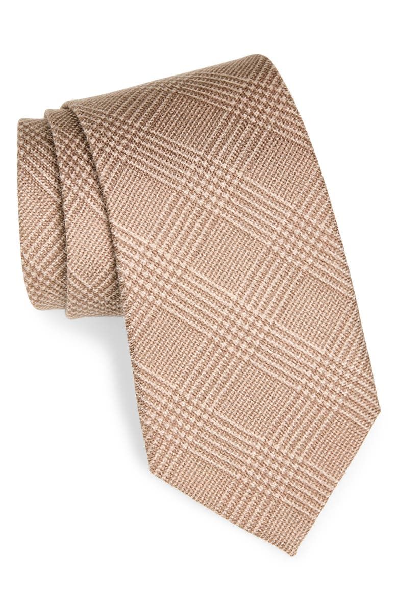 Glen Plaid Cashmere &amp;amp; Silk Tie