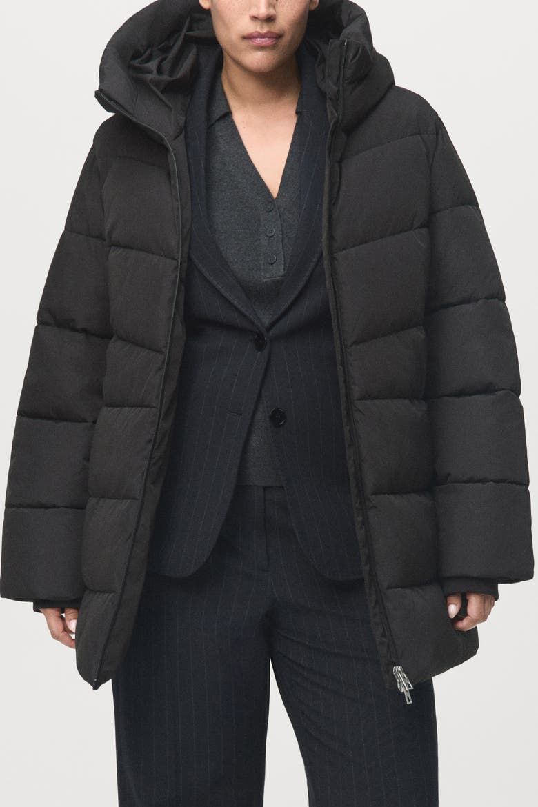 Water Repellent Hooded Puffer Coat