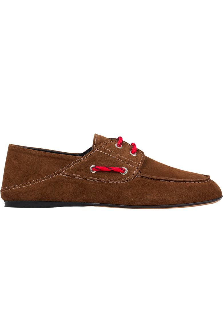 Suede Lace-Up Boat Shoes