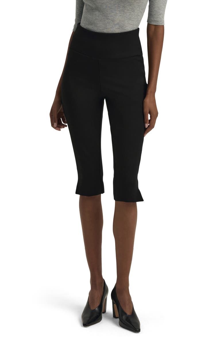 The Carrie Pedal Pusher Slit Hem Capri Pants