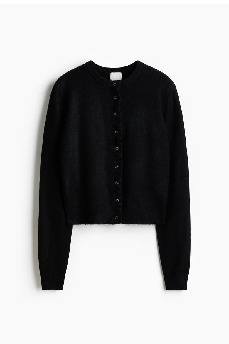 Frill-Trimmed Cardigan