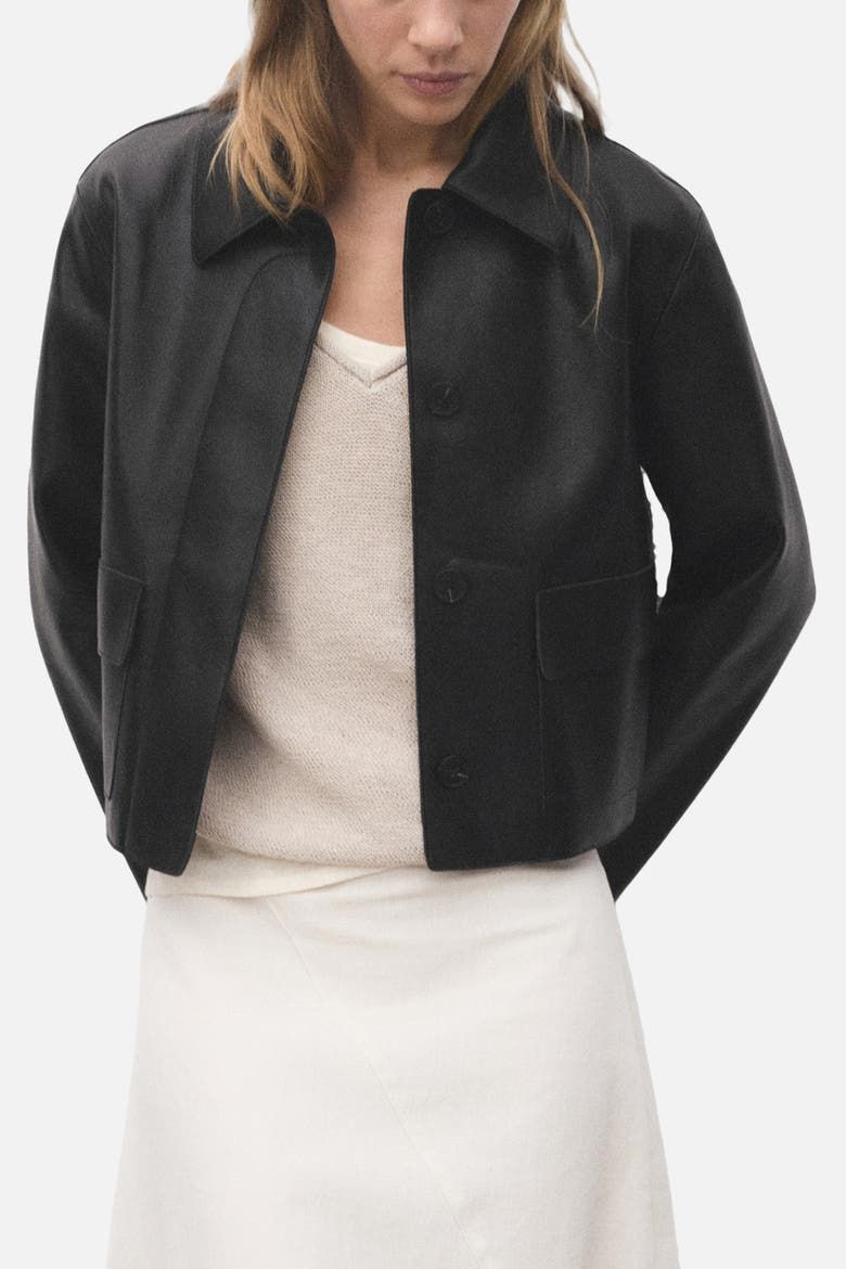 Sabina Faux Leather Jacket