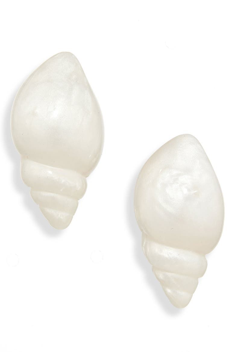Conch Shell Stud Earrings