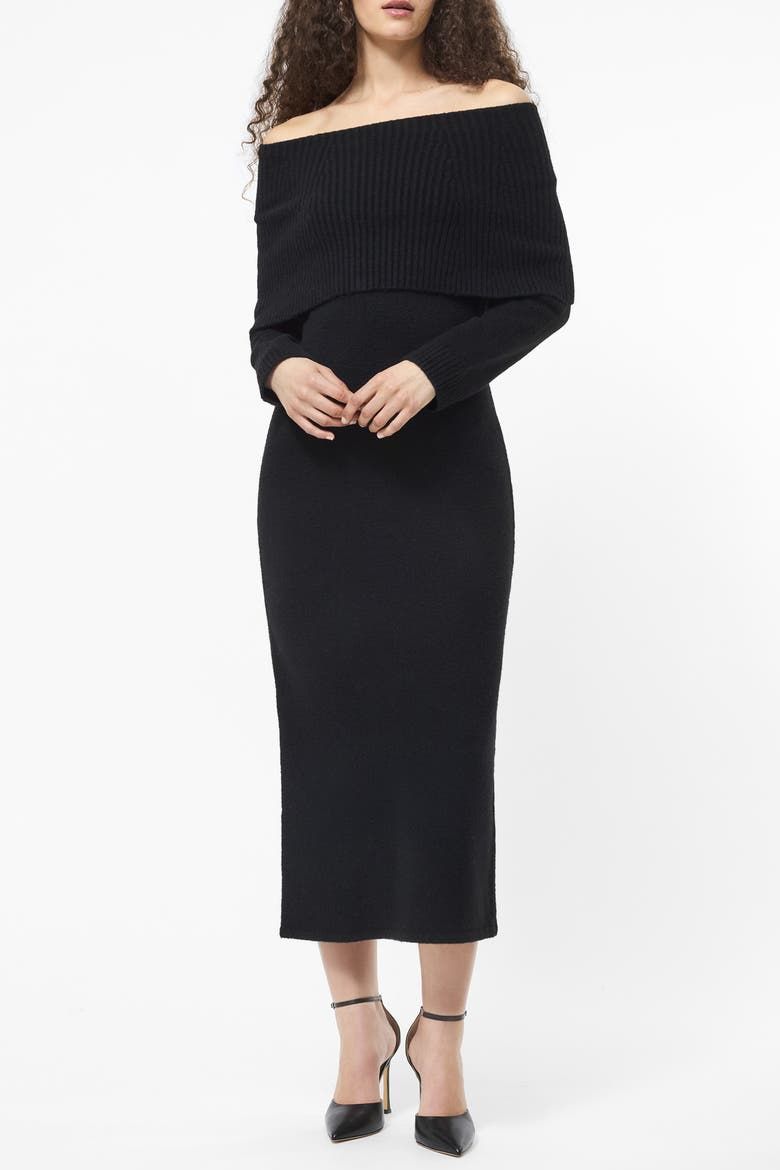 Emilia Off the Shoulder Long Sleeve Maxi Sweater Dress