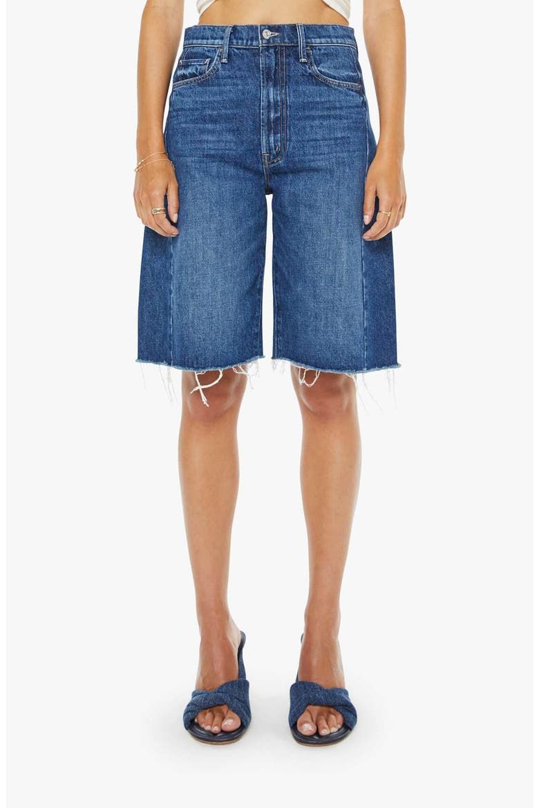 The Half-Pipe Frayed High Waist Bermuda Shorts