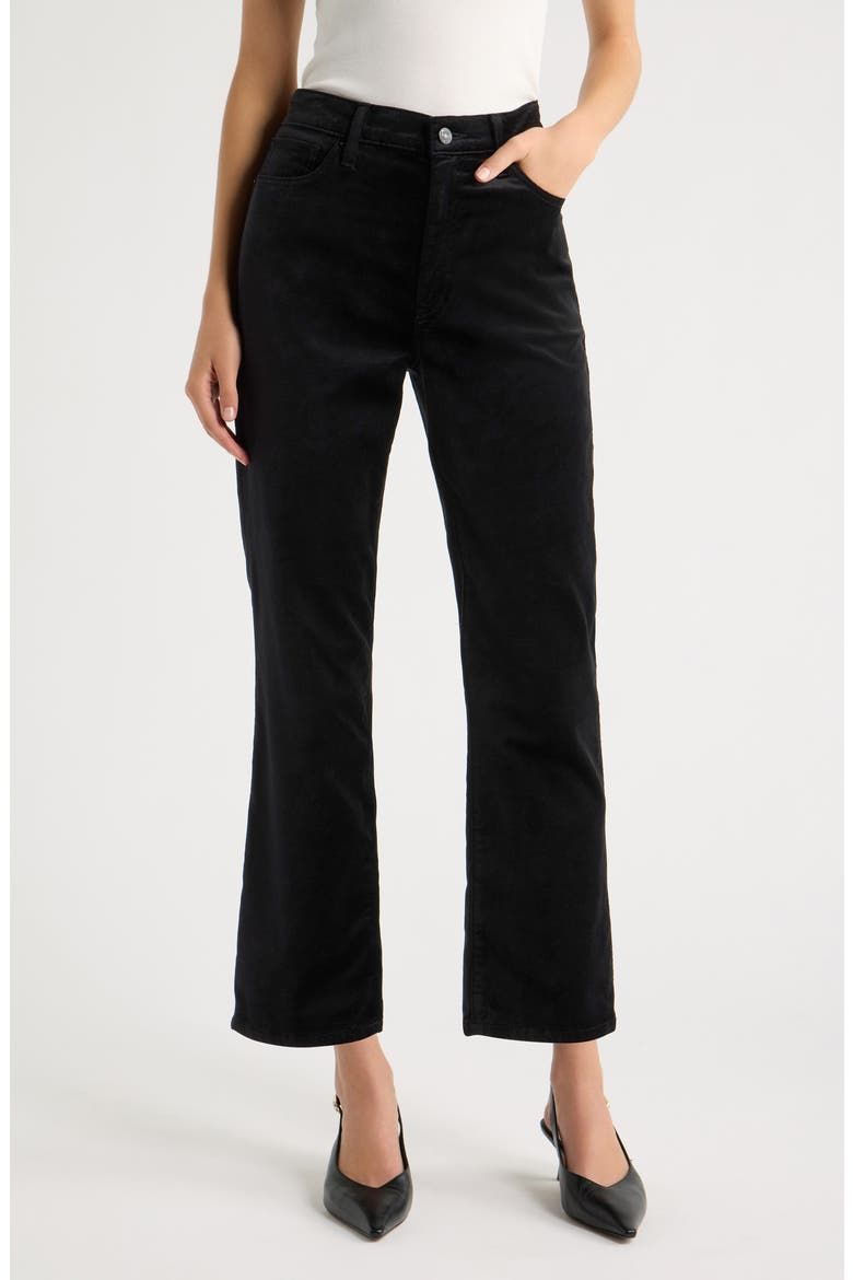 Le Sleek Velvet Ankle Straight Leg Pants