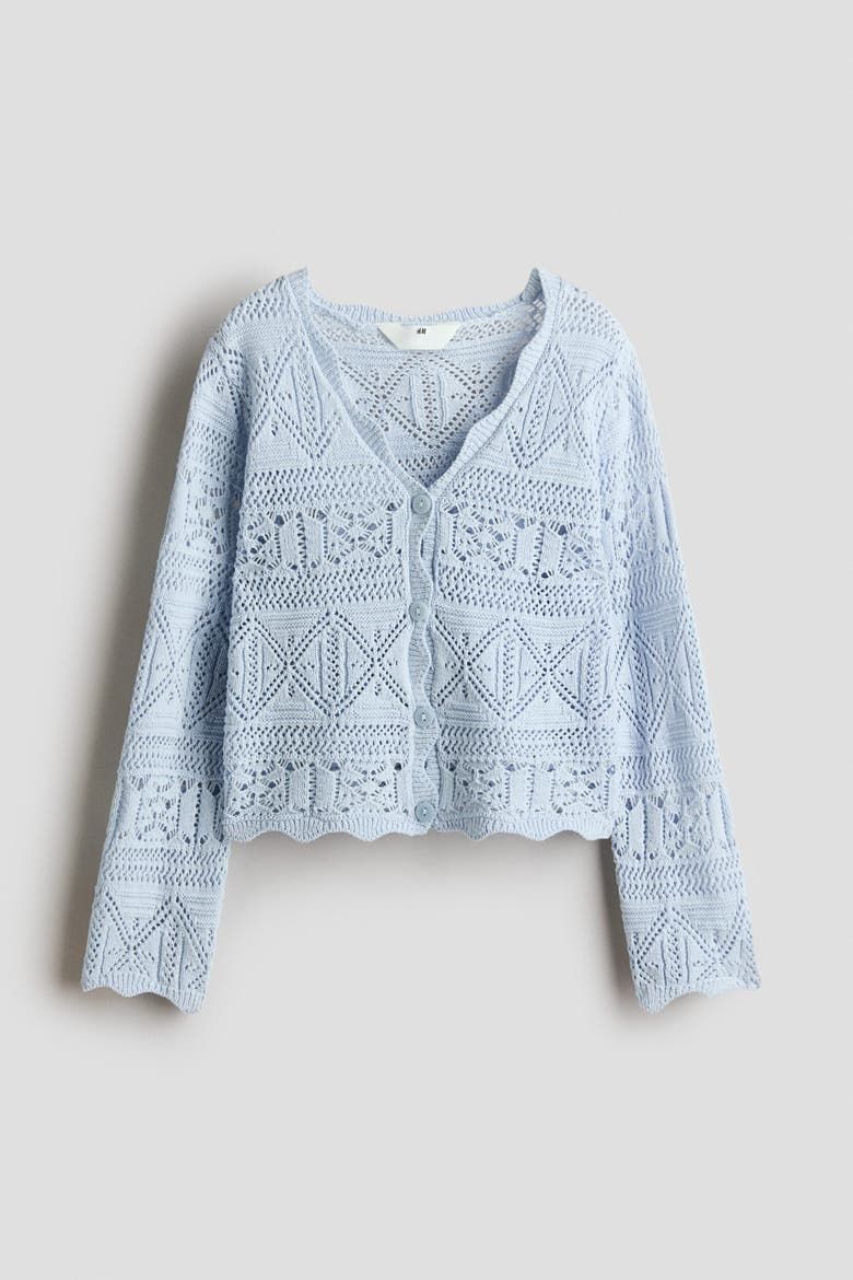 Crochet-Look Cardigan